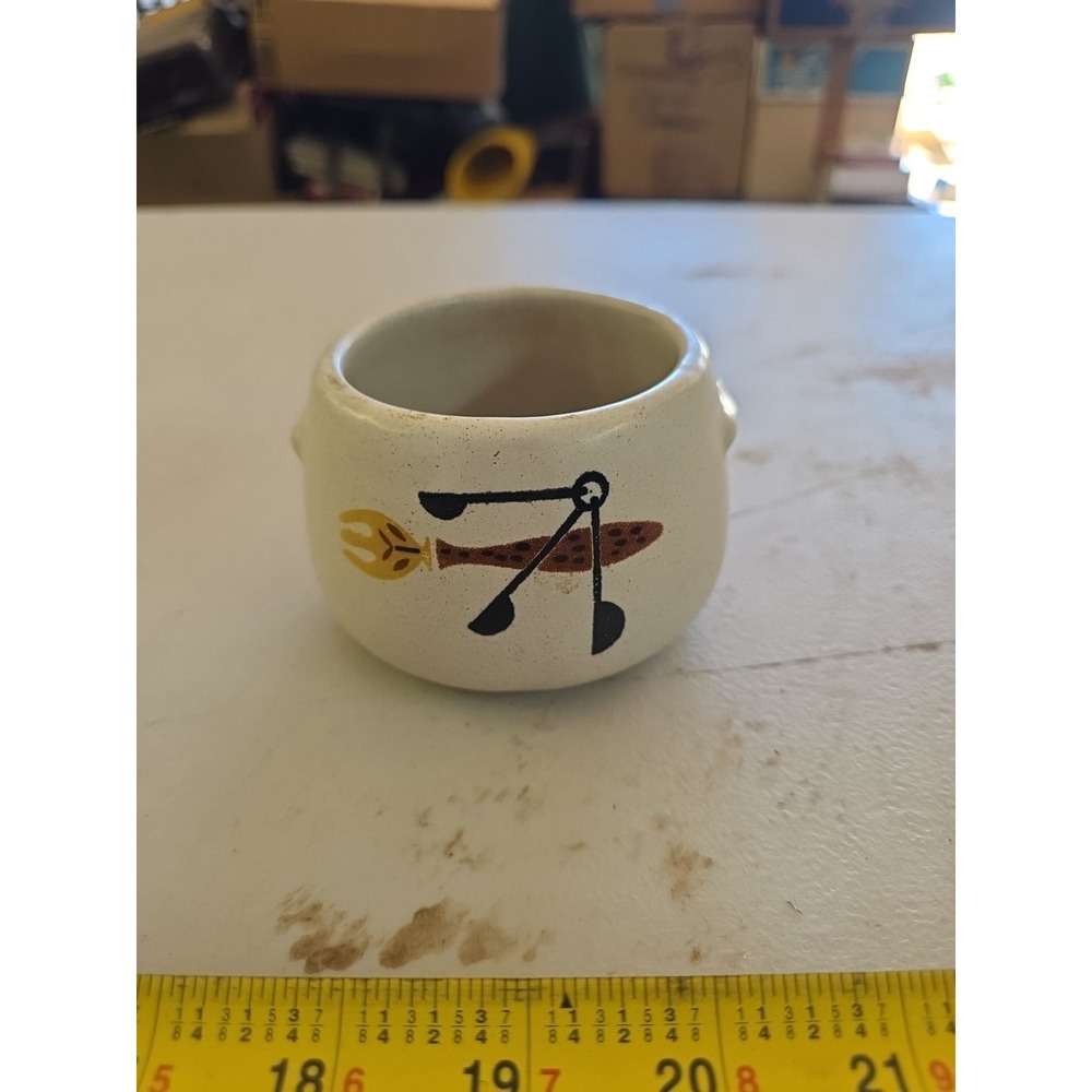 VTG 1950s WEST BEND USA Southwest Pottery Bean Pot Soup Bowl STONEWARE